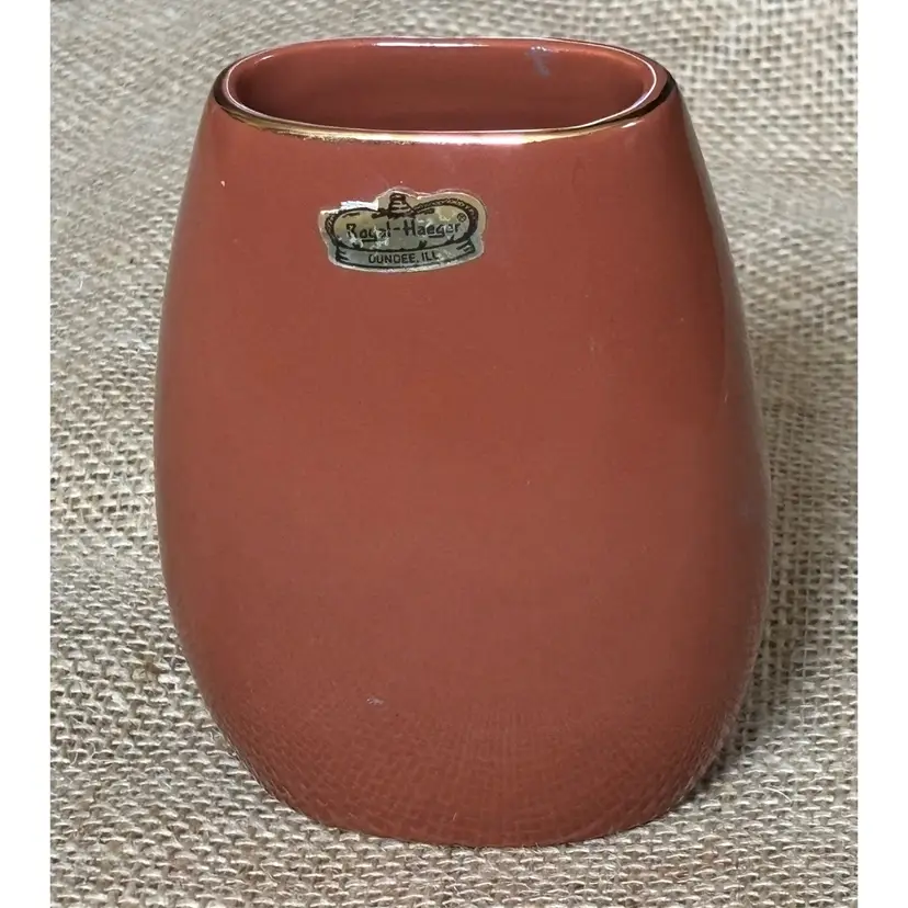 Vintage Royal Haeger Terracotta Orange Pottery Vase Small Minimalist Goblin Core