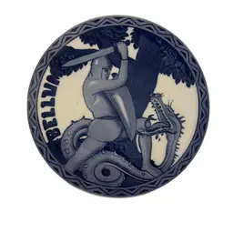 Royal Copenhagen 1915 St. George and the Dragon Plate Bellum War