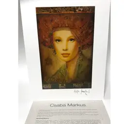Stunning Renaissance Art Kapricianna lithograph Print by Hungarian artist Csaba Markus.
