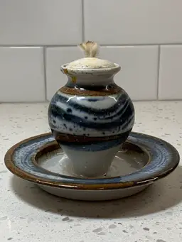 Art Pottery Oil Lamp