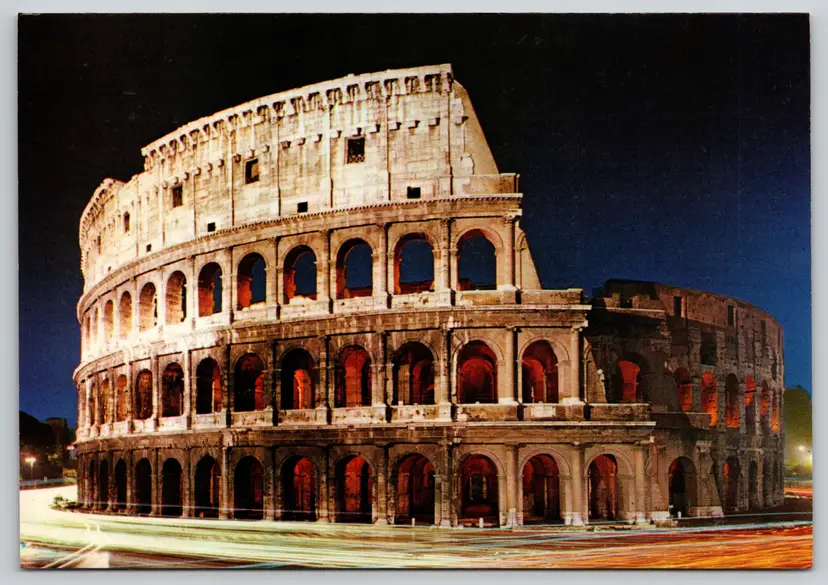 Postcard The Colosseum Rome Italy Archeological Ruins