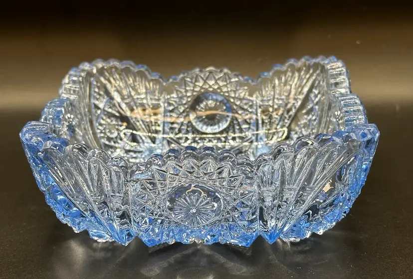 Imperial Glass Blue Square Dish