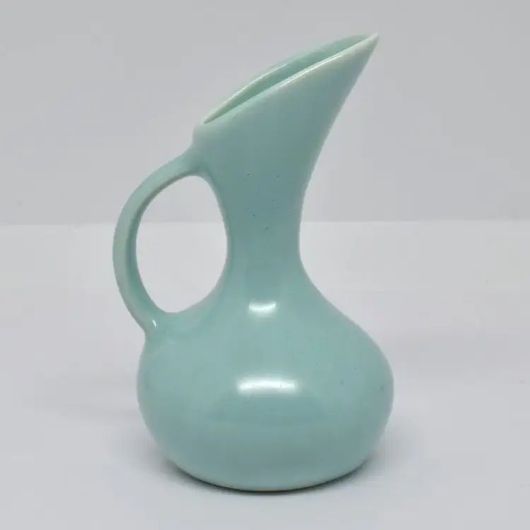 Vintage MCM Miniature Roselane Turquoise Bud Vase, 3.5" Tall, 1961