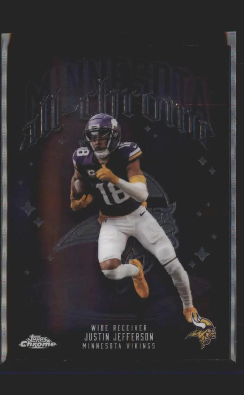 Justin Jefferson 2025 Topps Chrome #ACT-6 All Chrome Team - (138) - Minnesota Vikings