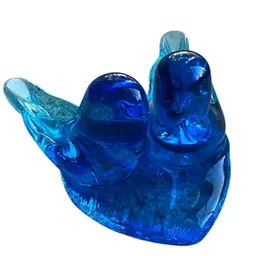 Bluebird Of Happiness Duo On A Heart Base Signed Leo Ward 1998