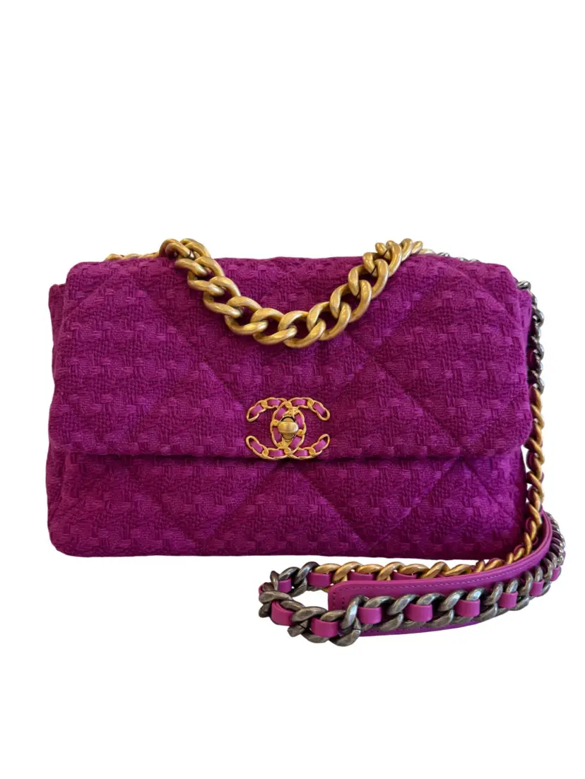 Chanel Large 19 Tweed Flap Bag