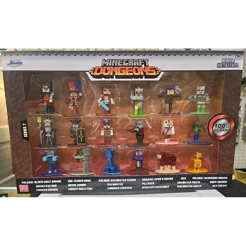 Minecraft Dungeons Nano Metalfigs 1.65" Die-cast Series 7/ 18 piece NEW