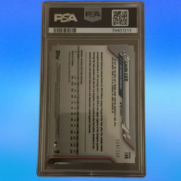 2020 Topps Chrome Gavin Lux RC PSA 10