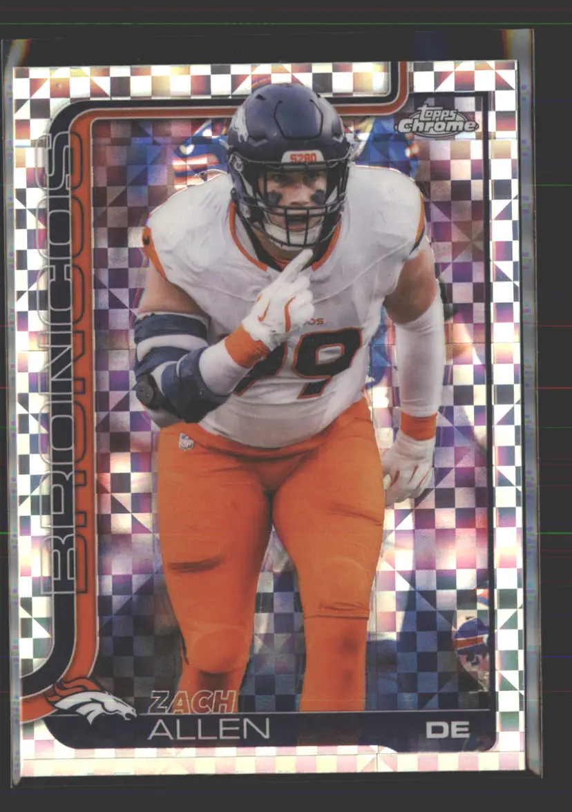 Zach Allen 2025 Topps Chrome X-Fractor #95 - (142) - Denver Broncos