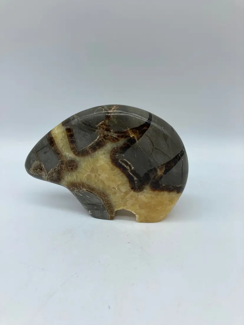 Zuni Polished Septarian Nodule Bear Fetish