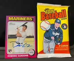 2024 Topps Heritage HN ROA DC Dominic Canzone Mariners Autograph