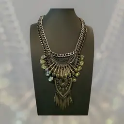 Tribal Egyptian Warrior Statement Necklace