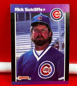 1989 Donruss Collector Baseball Trading Card Cubs Rick Sutcliffe #223