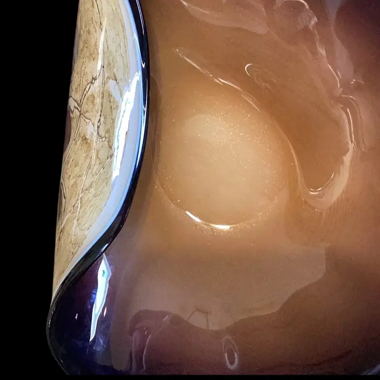 #01 1980s Josefina Glass Works Kronos Poland Glass Shell 7.5x5.5”