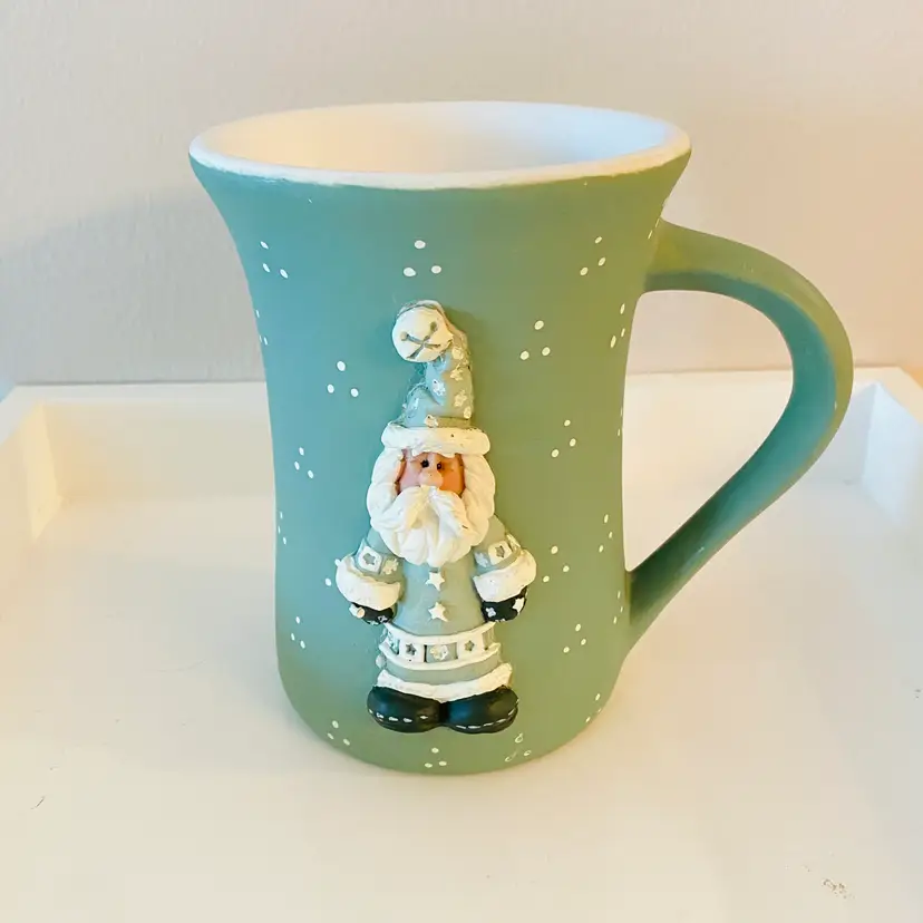 Vintage Hand-Painted Santa Claus Christmas Ceramic vintage Santa mug, Christmas mug, ceramic mug, hand painted mug, raised relief Santa, holiday coffee cup, artisan pottery, festive drinkware, winter decor, farmhouse Christmas, collectible Christmas, retro holiday, seasonal decor, Christmas kitchen, cottagecore, shabby chic, holiday collectible, Santa Claus, ceramic cup, gift idea, rare vintage, OOAK, handmade pottery, festive mug, Christmas collectible, holiday tableware, winter cottage Mackenzie-Childs, Fitz and Floyd, Department 56, Spode, Lenox, Royal Doulton, Villeroy & Boch, Wedgwood, Portmeirion, Royal Worcester, Hallmark, Tiffany & Co., Hermès, Gucci, Ralph Lauren Home, Waterford, Christofle, Baccarat, Lalique, Burberry Vintage, Rare, Antique, Authentic, Original, Christmas, Santa Claus, Hand Painted, Ceramic, Collectible, Holiday Decor, Farmhouse, Cottagecore, Rustic, Retro, Holiday Gift, Limited Edition, Estate Find, Hard To Find, OOAK, Unique, Artisan, Holiday Mug, Coffee Cup, Winter Decor, Home Decor, Gift Idea, Collectors Item, Christmas Decor, Festive, High Quality