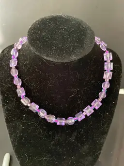 #176 7" Purple Bead Necklace (Kids)