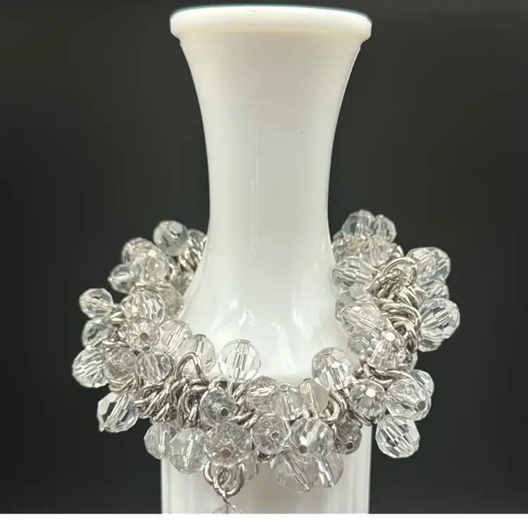 Vintage Stretch Clear Faux Crystal Beads