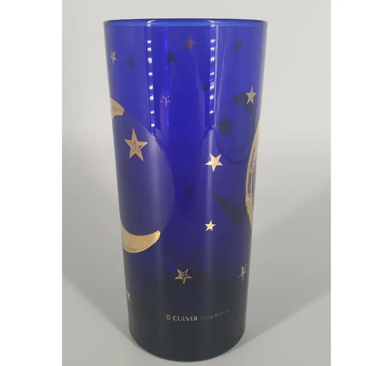 Culver Moon & Stars Tumbler Cobalt Blue & Gold