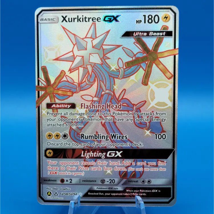 Xurkitree GX 2019 Pokemon Sun & Moon Hidden Fates Full Art SV58/SV94