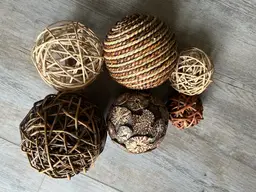 Ratan Mix Decorative Ball Set of 6