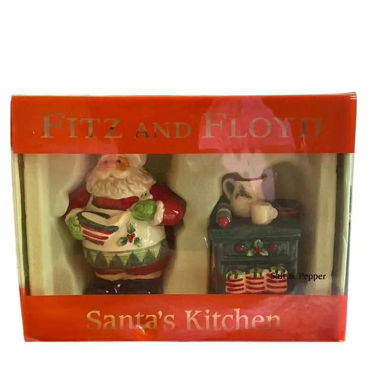 Fits And Floyd Santa’s Kitchen, Salt And Pepper Shakers