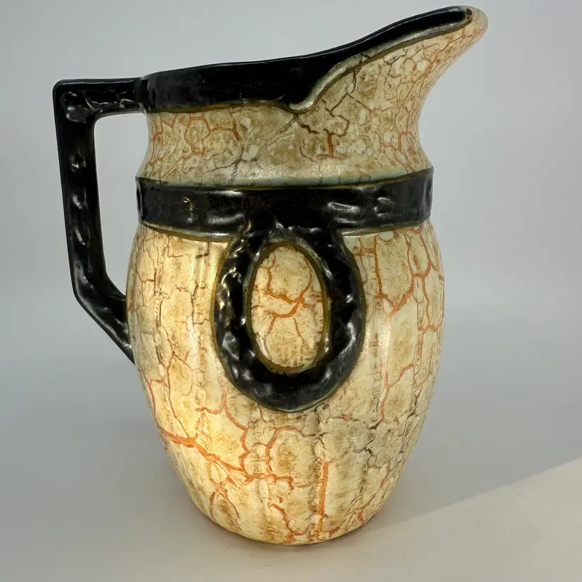 Vintage Ditmar Urbach Czechoslovakia Art Pottery Pitcher 1920