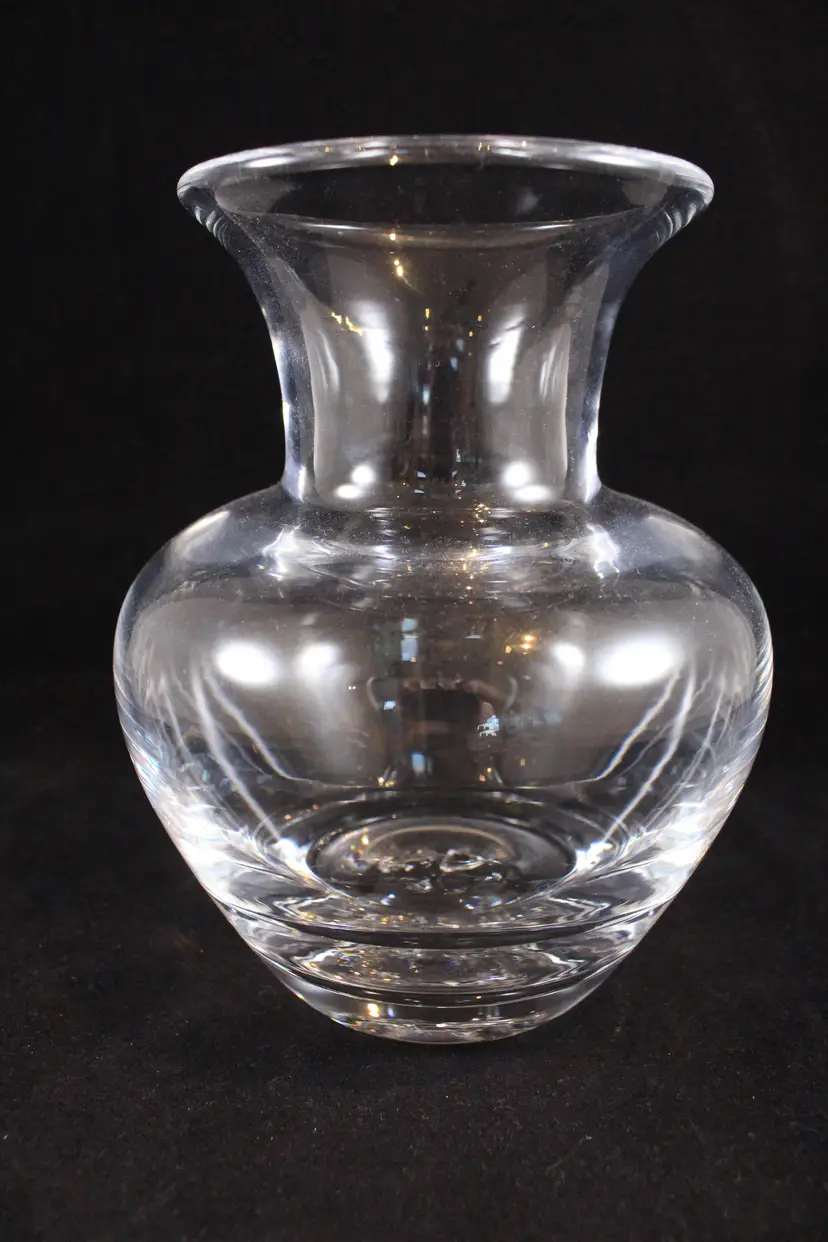 SIMON PEARCE SHELBURNE SMALL Hand-blown Crystal 6" Vase-Signed