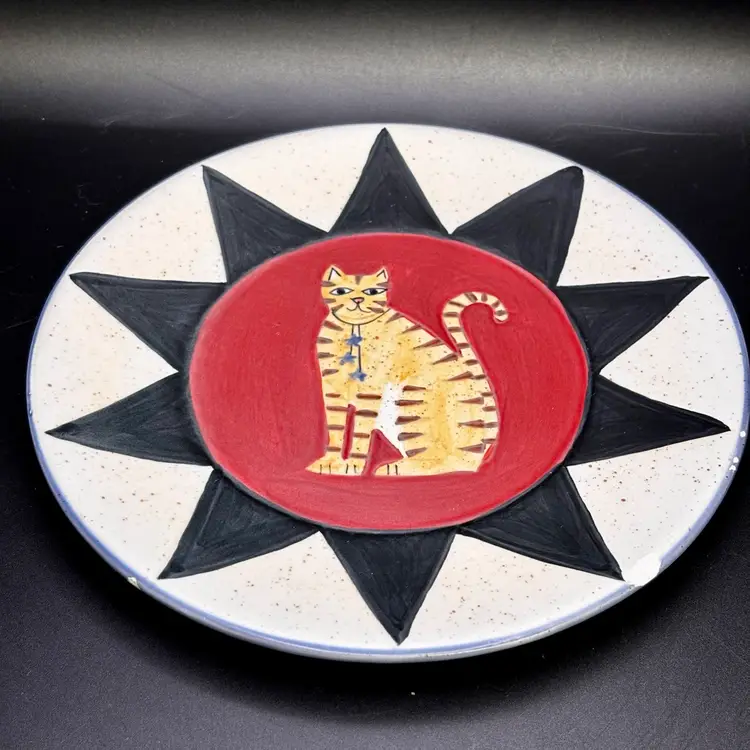 Amazing Star Orange Tabby Cat Decorative Plate 7”*