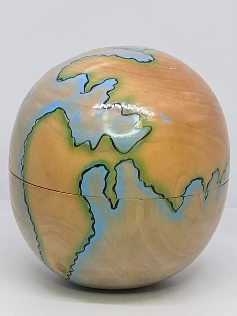 Wooden Nesting Globe