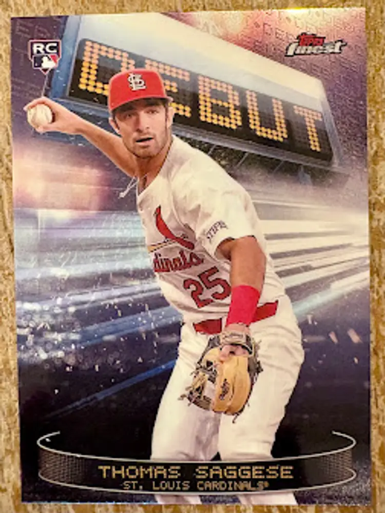 2025 Topps Finest Thomas Saggese Rookie Card RC Debut Insert St. Louis Cardinals