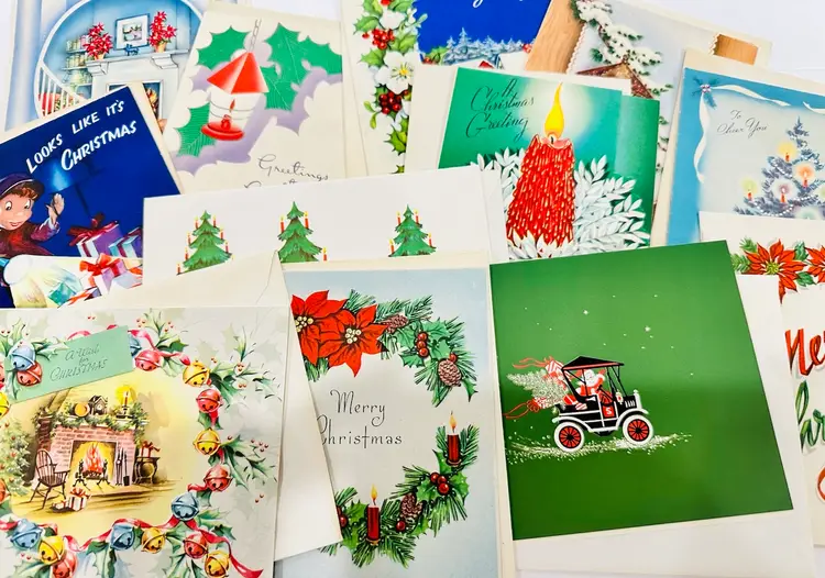Vintage Christmas Greeting Card Bundle