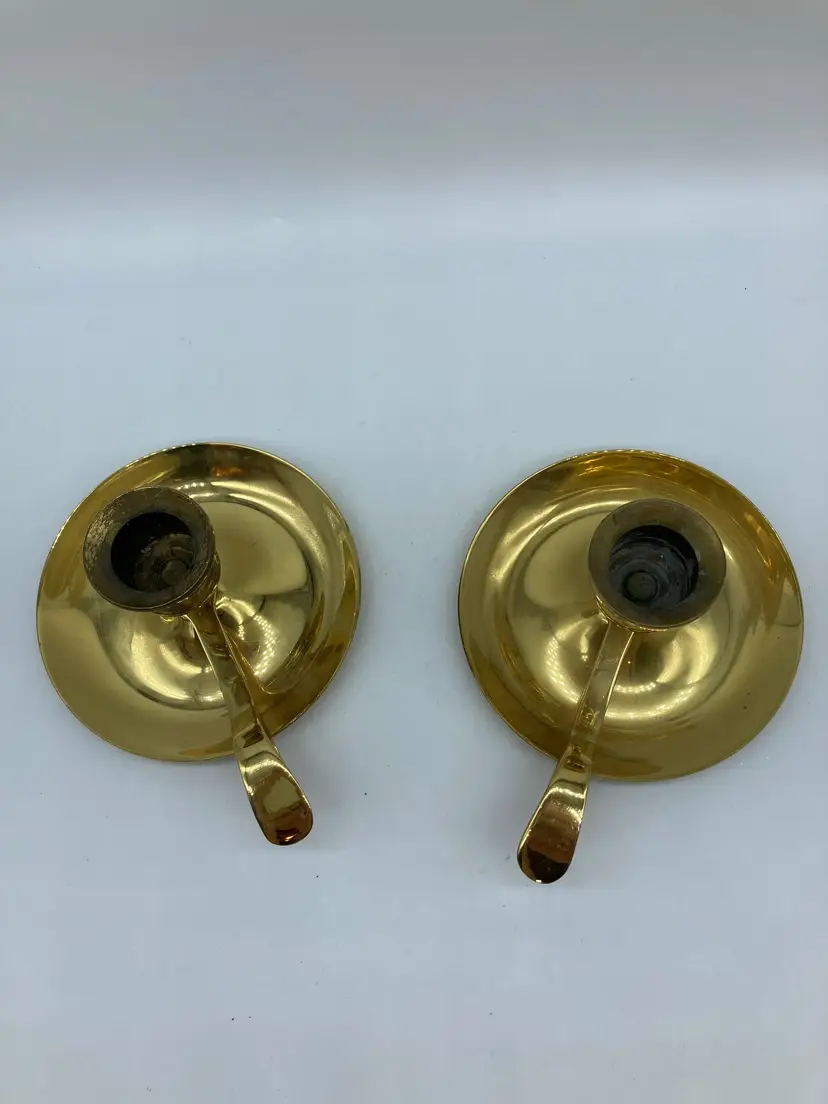 Two brass candlesticks 1