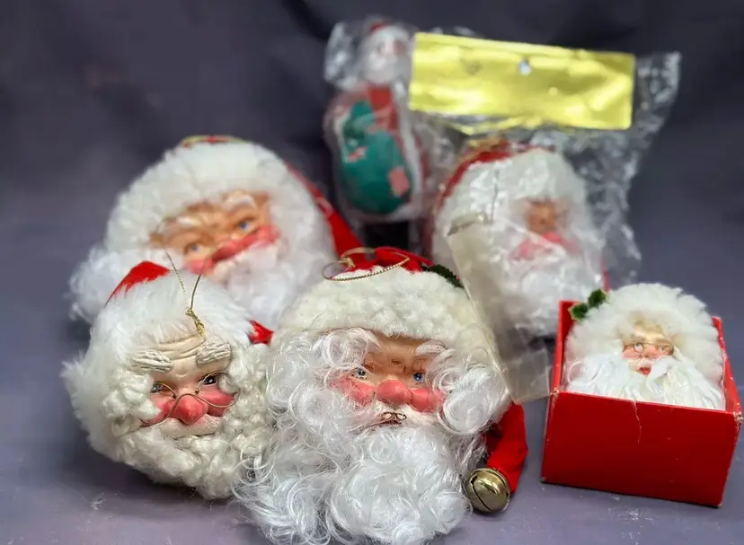Vintage Santa Claus Lot 6 ( Six ) Variety Ornaments Christmas New & Used #Christmas