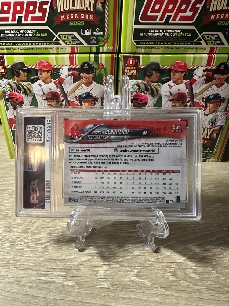 2018 Topps Chrome Andrew Benintendi Sapphire Edition PSA 10