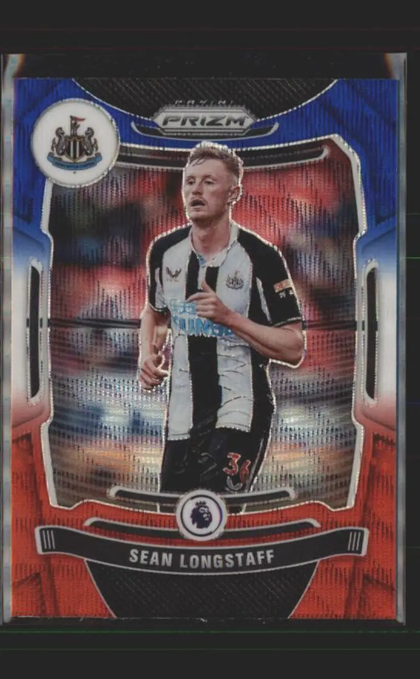 2021-22 Prizm EPL #36 Sean Longstaff Prizms Red White and Blue - ( 138 ) - Newcastle United