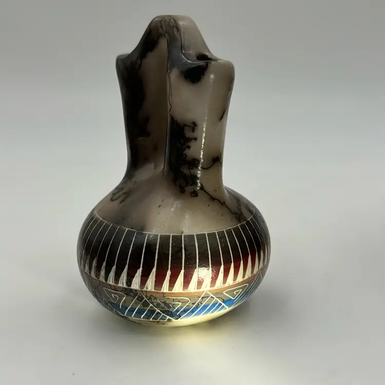 FA Marlyn Kinkier Novak Etched Horse Hair Pottery