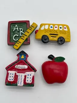 Vintage Set Of Four Teacher Button Covers