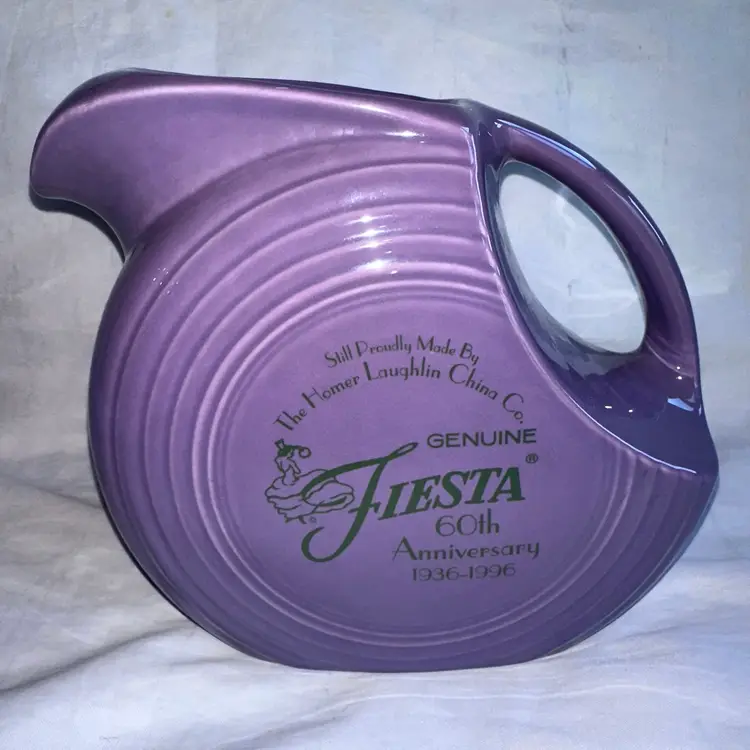 Pristine Vintage Fiesta Lilac Limited Prod Large Disc Pitcher 60th Anniversary
