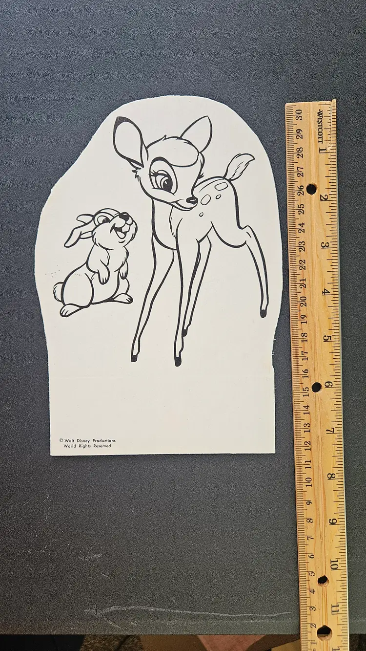 11 Walt Disney Cardboard Stand-Ups Vintage 1972