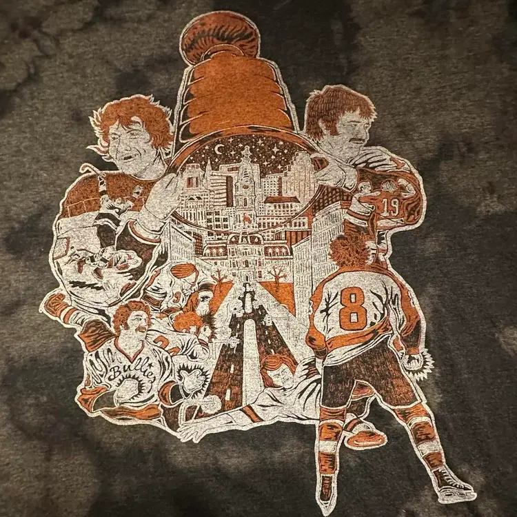 Philadelphia Flyers Broad St Bullies Tie Dyed T-shirt XL