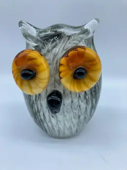 Large Hobby Lobby Glass Owl Paperweight