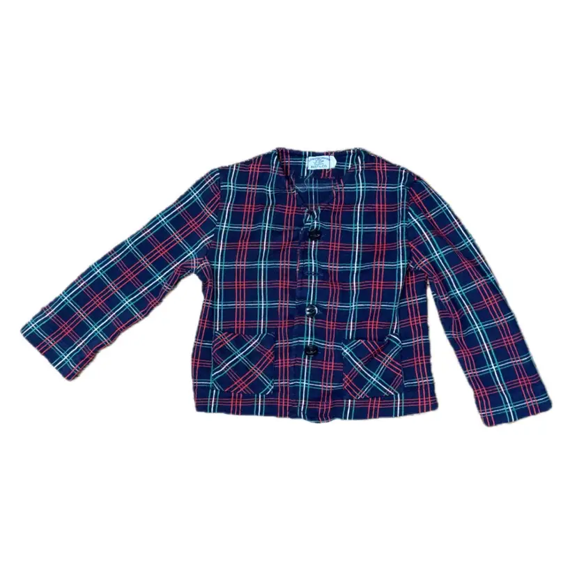 Boys Vintage Liliputian Bazaar Plaid Blazer Jacket Fits 5T Preppy Academia READ