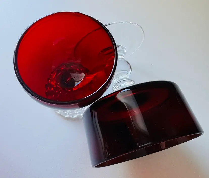 Two Red Glass Combination!

Each Glass Has It’s On Style & Beauty