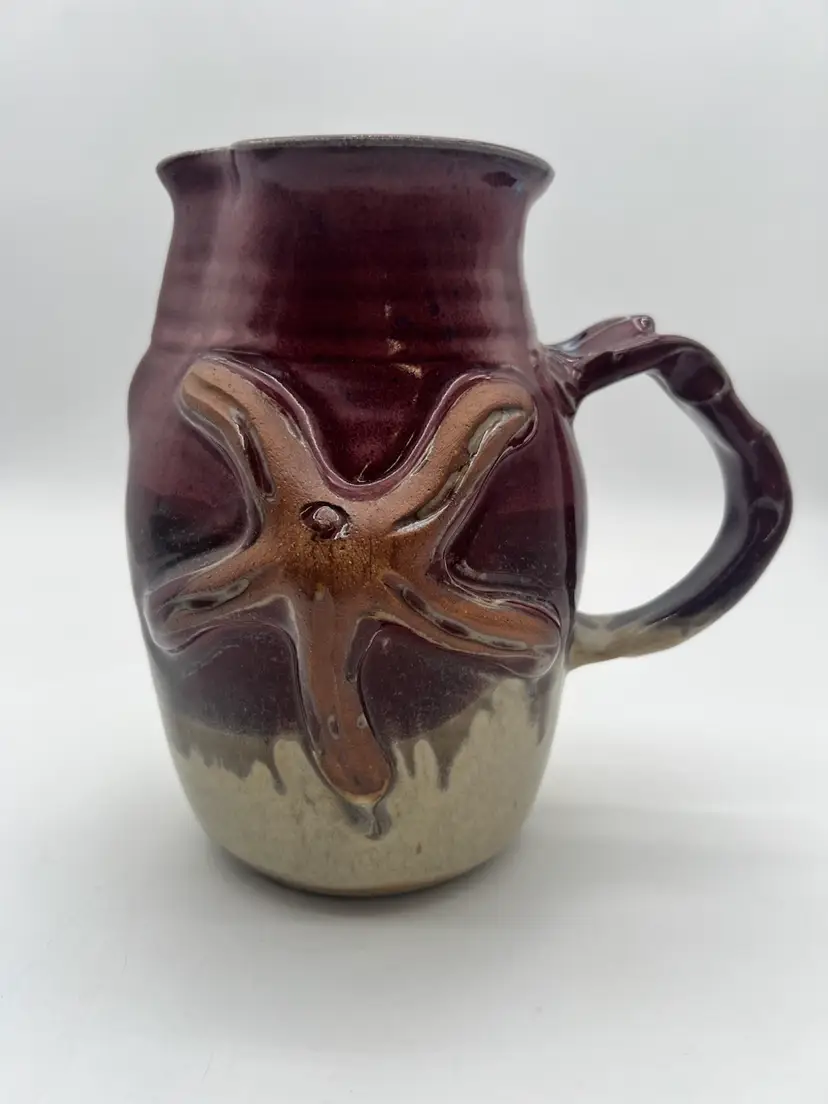 Jason Stokes Starfish Studio Pottery Pitcher Signed