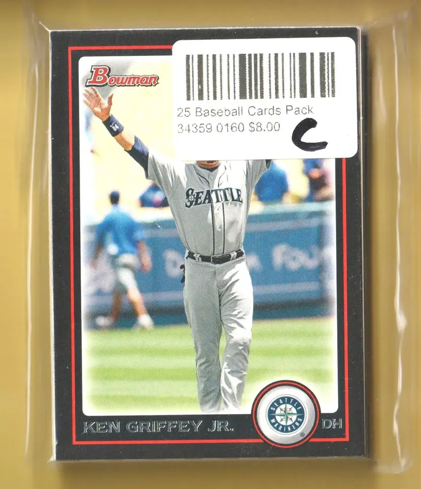 25 Baseball Card Pack C Ken Griffey Jr Frank Thomas