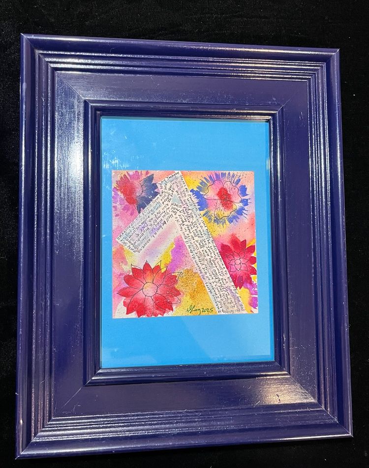 5”x7” Frame- 4”x4” Water Color “One” With A Message