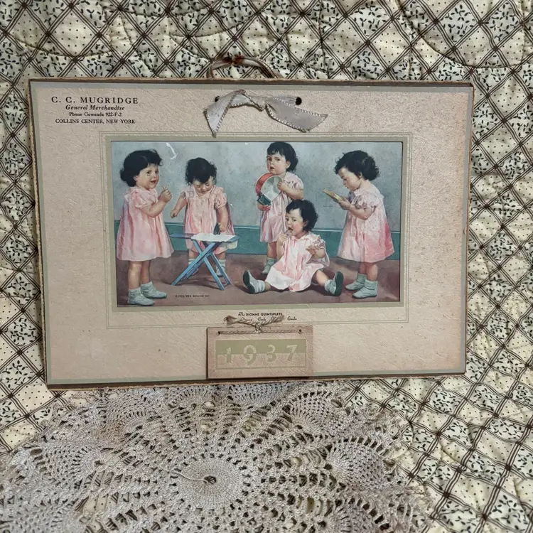 #3-1937 Dionne Quintuplets Advertising Calendar