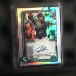 2025 Topps Chrome Tyler Locklear RC Refractor Auto 72/499 Mariners