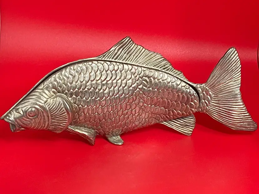 Silverplated Koi Fish Napkin Holder by Modello Depositato, 9.25" Wide