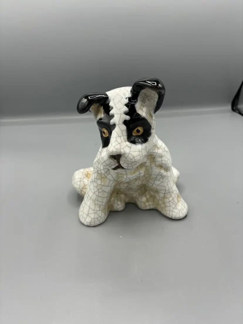 Stoneware Jack Russel terrier dog figure